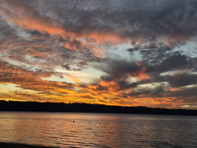 sunset in western washington snohomish county